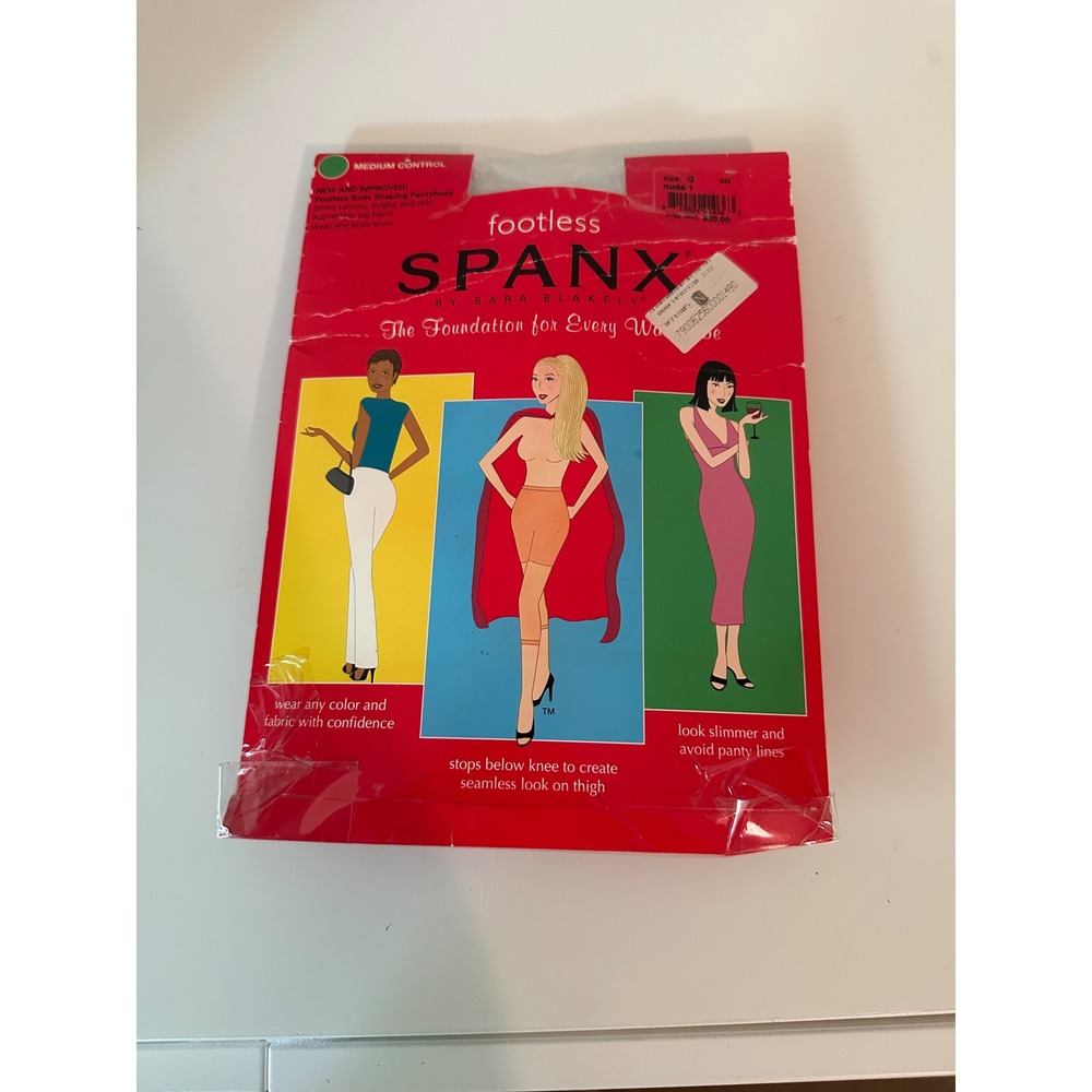 Spanx Footless Body Shaping Pantyhose Nude 1 Medium Control Size F Shaper New